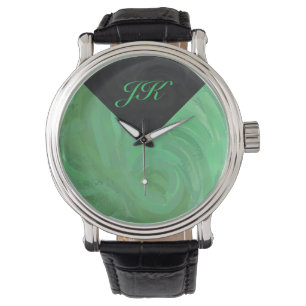 Relógio De Pulso Emerald Cream e Black Monogram