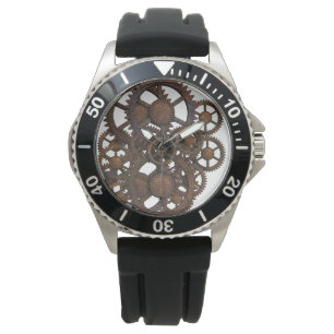 Relógio De Pulso Engrenagens oxidadas do metal de Steampunk