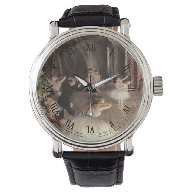 Relógio De Pulso Ensaio sobre o Palco de Edgar Degas (Frente)