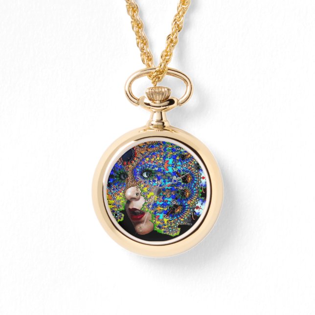 RELÓGIO DE PULSO EPHEMERAL/MULHER COM MÁSCARA FRACTAL (Frente)