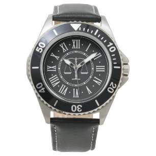 Relógio De Pulso Escalas de Justiça Clássico