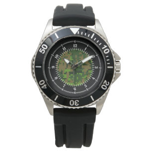 Relógio De Pulso Estilo Woodland Green Digital Camouflage Watch