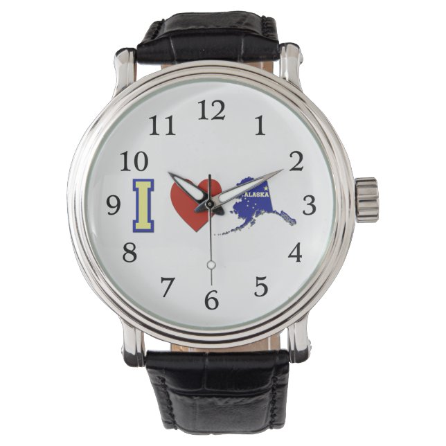 Relógio De Pulso Eu Adoro Alasca (Frente)