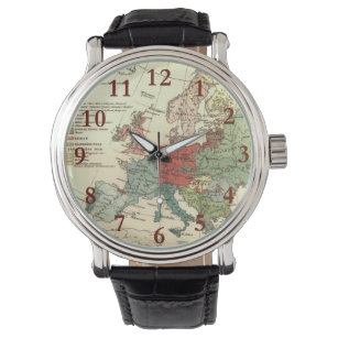 Relógio De Pulso Europa Mapeia Países da Antiguidade Mundial