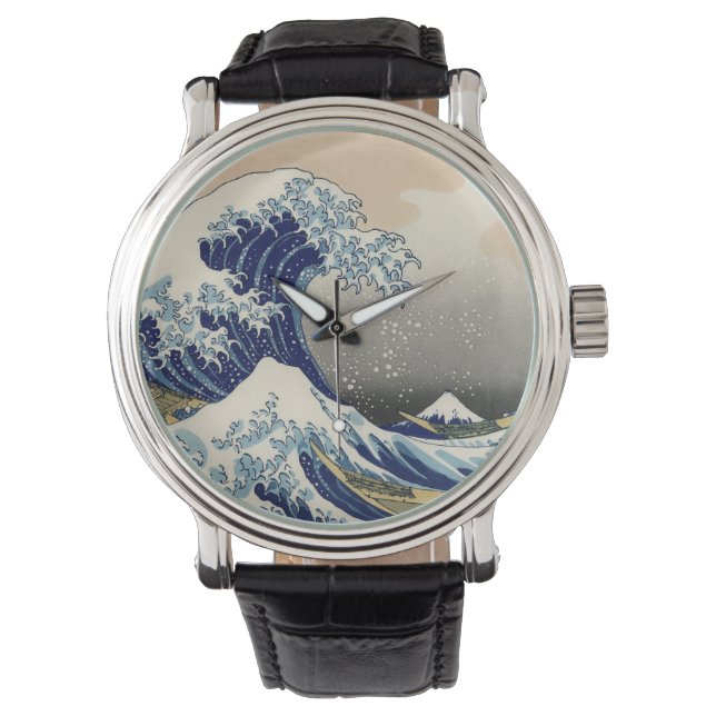 Relógio De Pulso Excelente Wave Kanagawa - Pintura Japonesa (Frente)