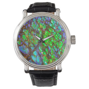 Relógio De Pulso Falln Peacock Ammolite