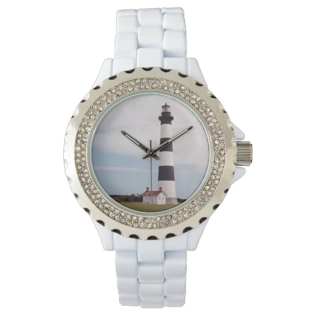 Relógio De Pulso Farol de Bodie Island (Frente)