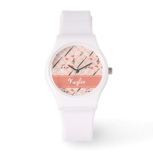 Relógio De Pulso Flauta cor-de-rosa personalizada
