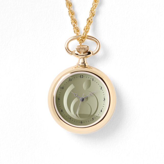 Relógio De Pulso folhas de ouro novas (Frente)