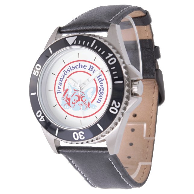 Relógio De Pulso Französische Bulldogge Uhr (Angular)