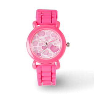 Relógio De Pulso Fundo com Corações