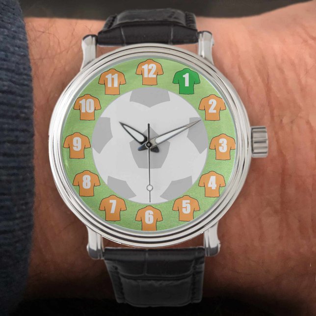 Relógio De Pulso Futebol Watch - com camisas Douradas antigas (Criador carregado)