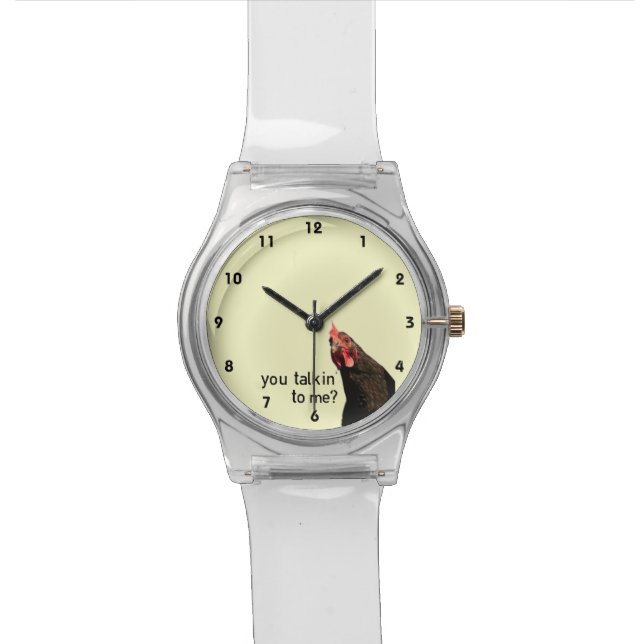 Relógio De Pulso Galinha engraçada da atitude (Detalhe)