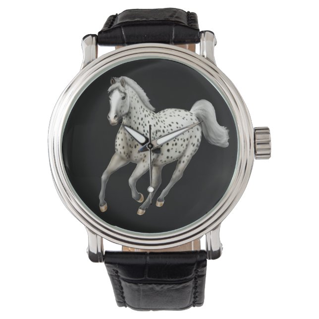 Relógio De Pulso Galloping Leopard Appaloosa Horse Watch (Frente)