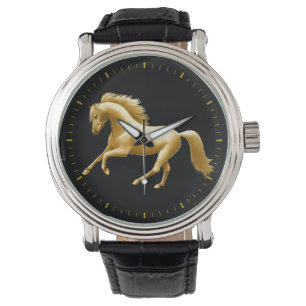 Relógio De Pulso Galloping Ouro Horse Watch