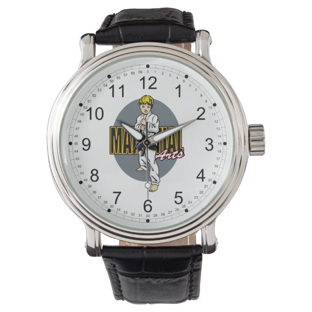 Relógio De Pulso Garoto de Artes Marciais (Frente)