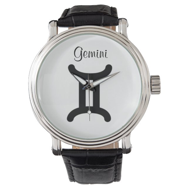 Relógio De Pulso Gemini Sinal das Senhoras Zodíacas Watches. (Frente)