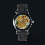 Relógio De Pulso Girassóis por Vincent Van Gogh<br><div class="desc">Girassóis de Vincent Van Gogh. Por favor,  visite minha loja para obter design mais interessante e mais opções de cores. => zazzle.com/colorfulworld*</div>