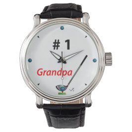 Relógio De Pulso GOLF Número Um GRANDPA, Legal Mens Watch