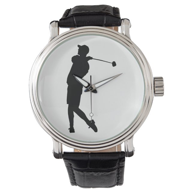 Relógio De Pulso Golfer Silhouette (Frente)