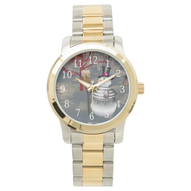 Relógio De Pulso Gothic Snowman Watch (Frente)