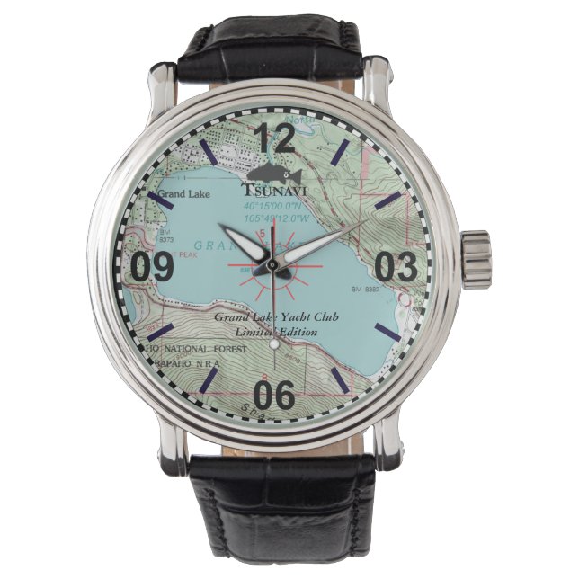 Relógio De Pulso Grand Lake Colorado Chart Watch (Frente)