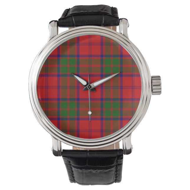 Relógio De Pulso Grant tartan Red xadrez (Frente)