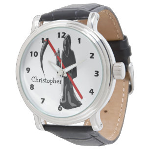 Relógio De Pulso Grim Reaper Apenas Adicione Nome