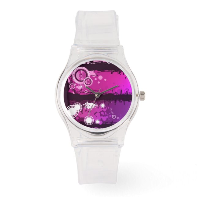 Relógio De Pulso Grunge Style Music Banner 3 (Frente)