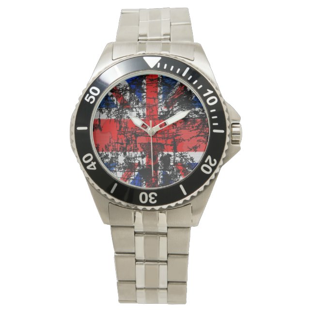 Relógio De Pulso Grunge Union Jack Men's Watch (Frente)
