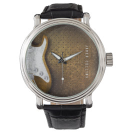 Relógio De Pulso Guitarra Elétrica legal Grunge Metal Personalizada