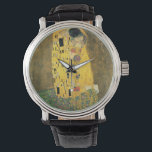 Relógio De Pulso GUSTAV KLIMT - O beijo de 1907<br><div class="desc">GUSTAV KLIMT - O beijo de 1907 - Folha de óleo e ouro na canvas</div>