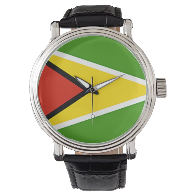 Relógio De Pulso Guyana Flag Watch (Frente)