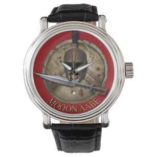 Relógio De Pulso Helm, Escudo e Espada do Molon Labe Spartan