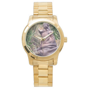 Relógio De Pulso Hippopotamus Tentando Subir,