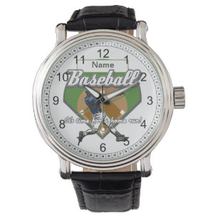 Relógio De Pulso Home run personalizado do basebol