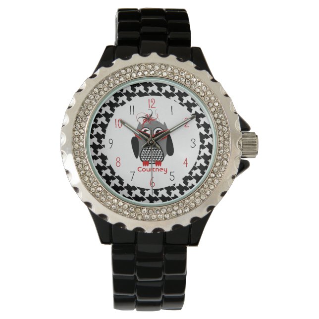 Relógio De Pulso Houndstooth Owl Watch (Frente)