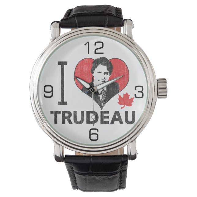 Relógio De Pulso I Heart Trudeau (Frente)