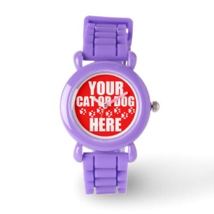 Relógio De Pulso Imagem personalizada do animal de estimação