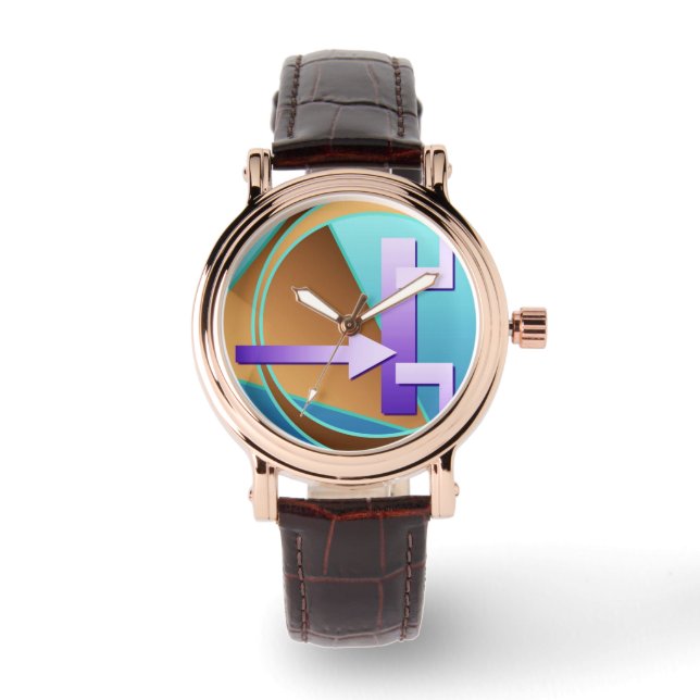 Relógio De Pulso impressão de arte digital "Diagrama de Circuito",  (Frente)