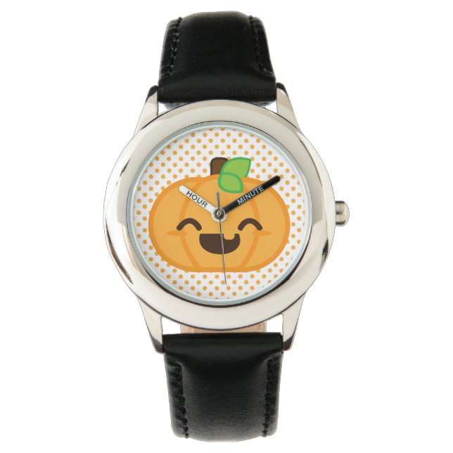 Relógio De Pulso Kawaii Jack O Lanterna Pumpkin Watch (Frente)