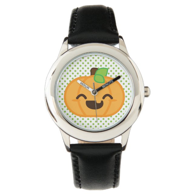 Relógio De Pulso Kawaii Jack O Lanterna Pumpkin Watch (Frente)