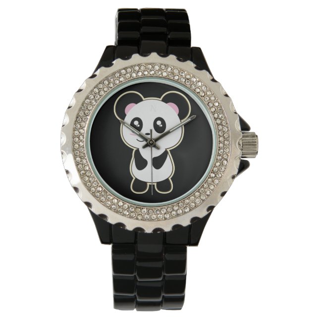 Relógio De Pulso Kawaii Panda fofo (Frente)