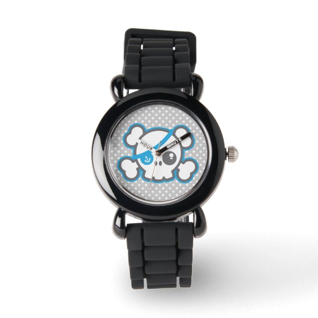 Relógio De Pulso Kawaii Pirate Skull Watch (Frente)