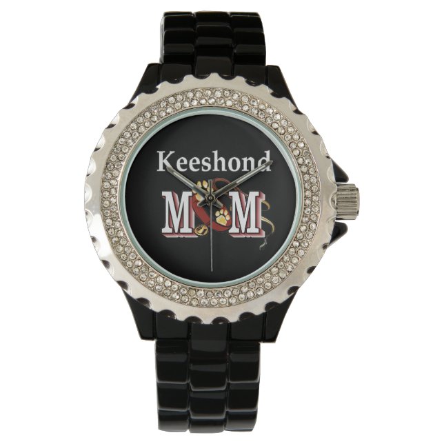 Relógio De Pulso Keeshond Mãe Gifts (Frente)