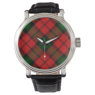 Relógio De Pulso Kerr tartan green xadrez vermelha