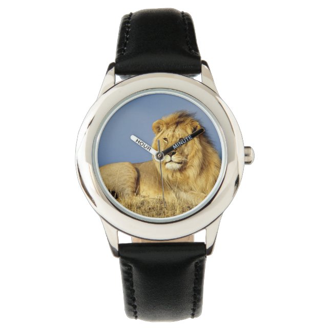 Relógio De Pulso Kids Classic Watch/Wildlife Lion (Frente)