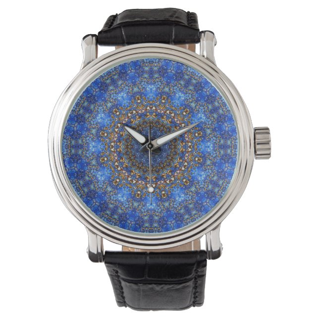 Relógio De Pulso Lapis Lazuli Mandala Wristwatch (Frente)