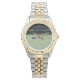 Relógio De Pulso Lawn Bowls E Jack No Verde,