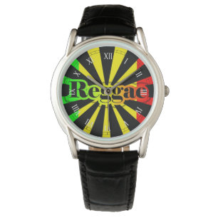 Relógio De Pulso leão da bandeira dos grafites da reggae do rasta